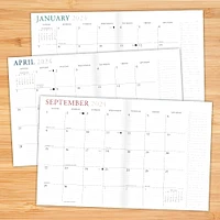 2024 Denim Stripe Booklet Monthly Planner
