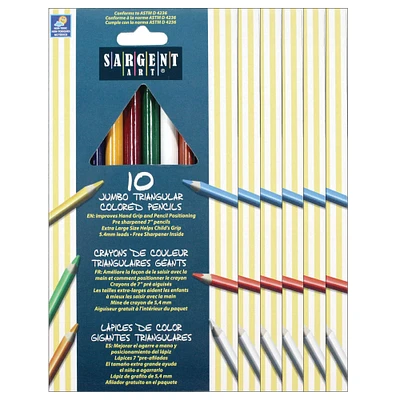 4 Packs: 6 Packs 10 ct. (240 total) Sargent Art® Triangle Colored Pencils