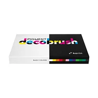 6 Packs: 12 ct. (72 total) Karin Pigment DécoBrush Basic Color Markers