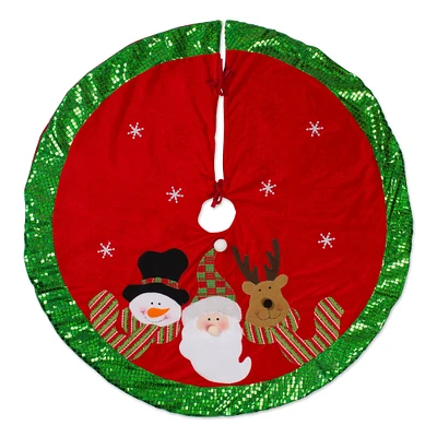 DII® Santa & Snowman Holiday Tree Skirt