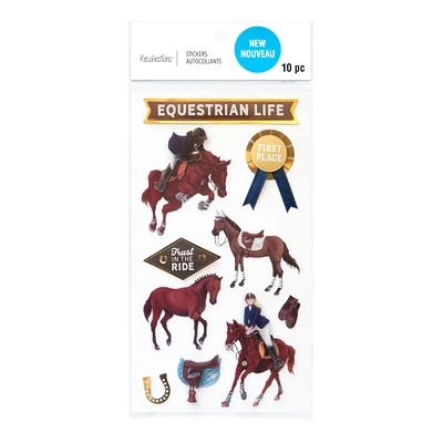 12 Pack: Equestrian Dimensional Stickers by Recollections™