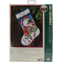 Dimensions® Santa & Snowman Stocking Counted Cross Stitch Kit