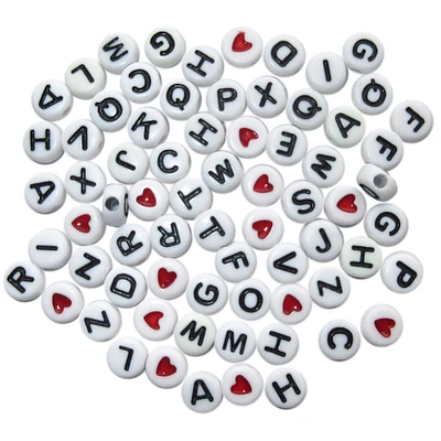 White Round Alphabet Beads by Creatology™