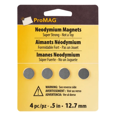 Pro MAG® Neodymium Magnets, .5"