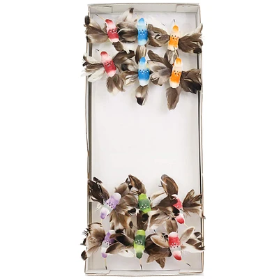 JAM Paper Multicolored Hummingbird Picks Floral Accessories, 12ct.