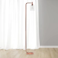 Simple Designs™ Iron Lantern Floor Lamp with Glass Shade