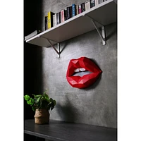 Papercraft World Red Lips 3D Papercraft Wall Art DIY Kit