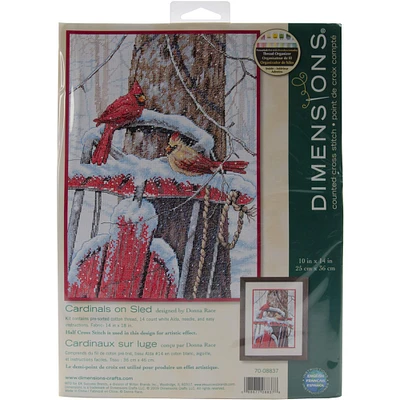 Dimensions® Cardinals on Sled Counted Cross Stitch Kit