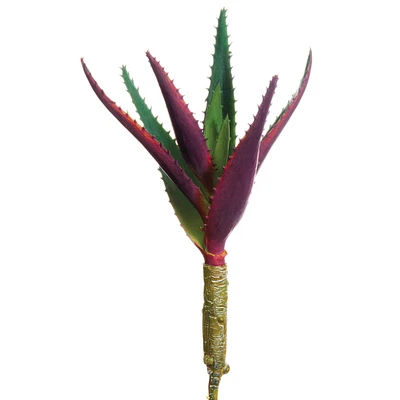 Soft Touch Purple & Green Wide Spiky Agave Pick