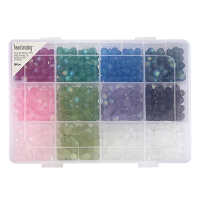 Aurora Borealis Glass Bead Mix, 8mm by Bead Landing™