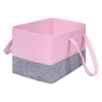 Sammy & Lou® Ice Pink & Light Gray Felt Essential Storage Tote