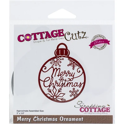 CottageCutz® Elites Merry Christmas Ornament Die