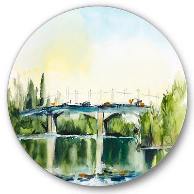 Designart - Landscape With Old Bridge In The Countryside