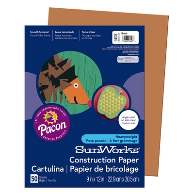 Pacon SunWorks Construction Paper, 50 Sheets, 9" x 12