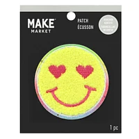 Iron-On & Adhesive Smiley Face Embroidered Patch by Make Market®