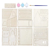 12 Pack: House Color-In 3D Wood Puzzle by Creatology™
