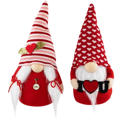 12" Plush I Heart U Valentine's Day Gnomes Set