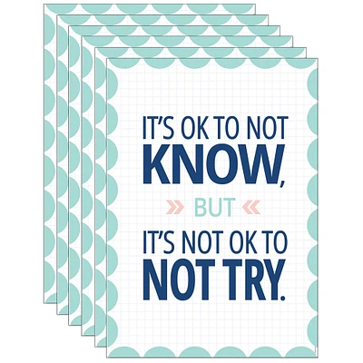 Creative Teaching Press® Inspire U Calm & Cool  It's OK to not know…Poster, 6ct.