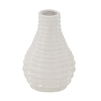 CosmoLiving by Cosmopolitan White Stoneware Modern Vase Set