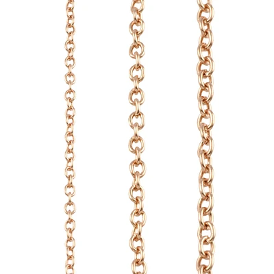 14K Rose Gold Plated Cable Necklace Set by Bead Landing™