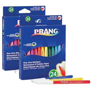 Prang® Classic Art Fine Line Markers, 2 Packs of 24