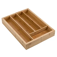 Honey Can Do Expandable Medium Bamboo Silverware Drawer Organizer