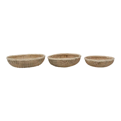 Hand Woven Decorative Bamboo Basket Set