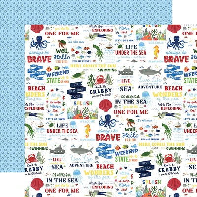 Under Sea Adventures Double-Sided Cardstock 12" x 12", Vitamin Sea