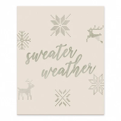 Sweater Weather Snow 8x10 Tabletop Canvas