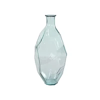 23" Clear Glass Contemporary Vase