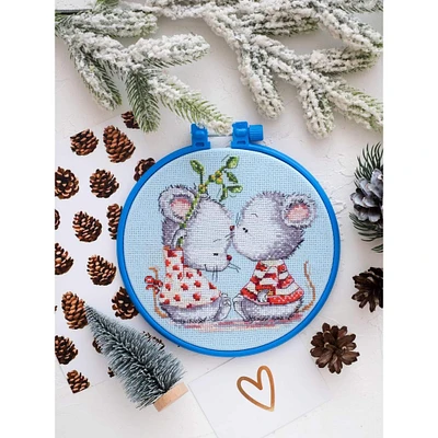 Abris Art Fallen in Love Mice Cross Stitch Kit