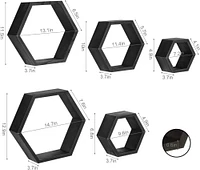 NEX™ Hexagon Floating Honeycomb Shelves Set