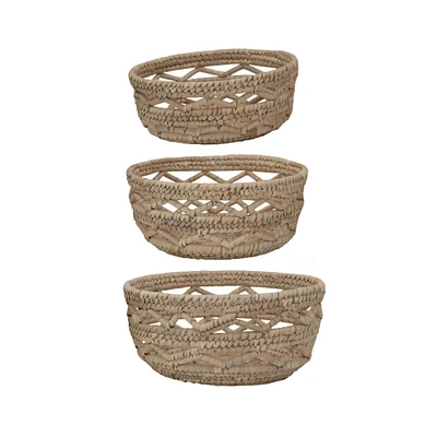 Natural Handwoven Grass Basket Set