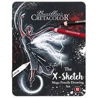 Cretacolor X-Sketch Mega Pencil Drawing 12-Piece Tin Box Set