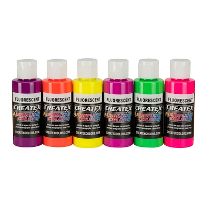 Createx™ Airbrush Color Fluorescent 6 Color Set