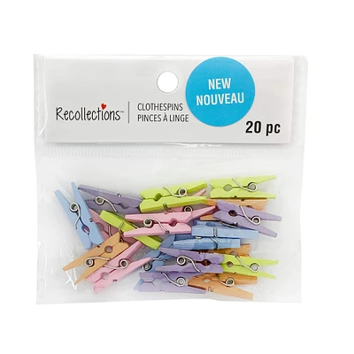 Mini Pastel Clothespins by Recollections™