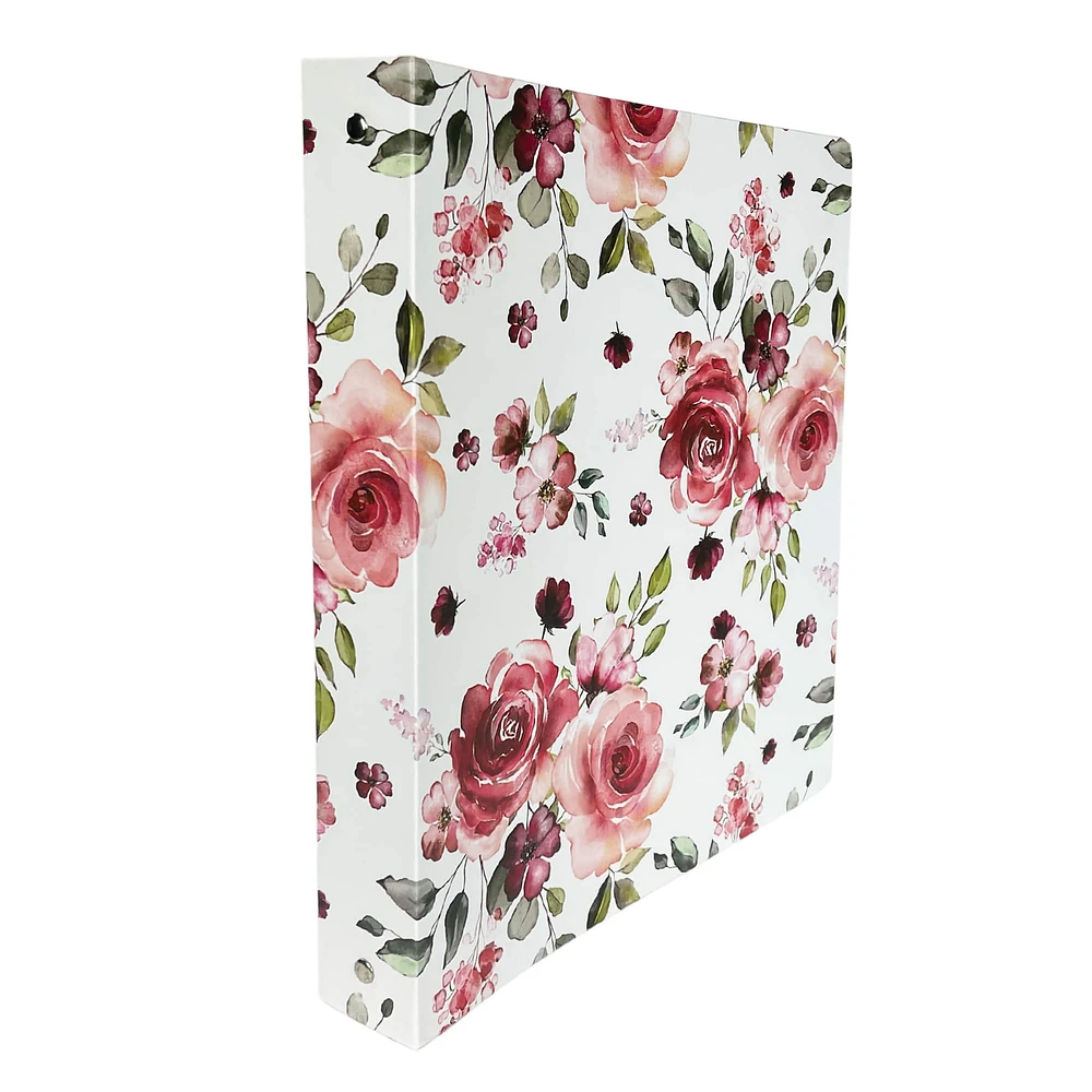 Steel Mill & Co.® 1" Medium Rose Floral 3-Ring Binder