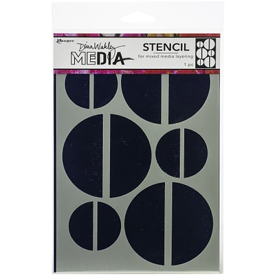 Dina Wakley Media Large Halves Stencil, 6" x 9"