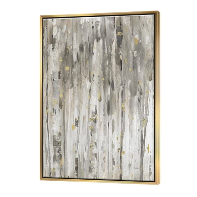 Designart - The Modern Grey Forest III - Farmhouse Canvas in Gold Frame