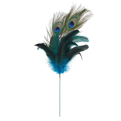 16 Pack: Blue Peacock Feather Pick by Ashland®