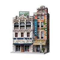 Urbania Collection - 4 3D Puzzles: Hotel, Cinema, Cafe, and Fire Station: 1165 Pcs