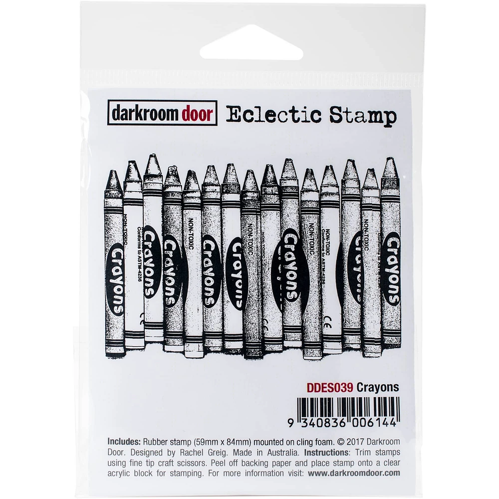 Darkroom Door Eclectic Stamp Crayons Cling Stamp