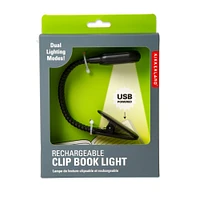 Kikkerland® Black Rechargeable Booklight