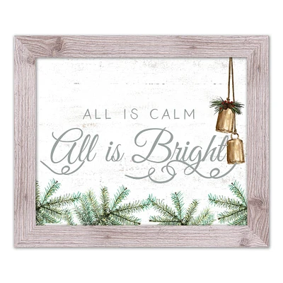 All is Calm All is Bright Framed Wall Art