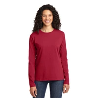 Port & Company® Core Cotton Colors Long Sleeve Ladies T-Shirt