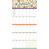 TF Publishing 2024 Big Grid-Floral Wall Calendar