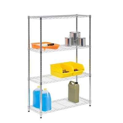 Honey Can Do Chrome 4-Tier Heavy-Duty Adjustable Shelving Unit