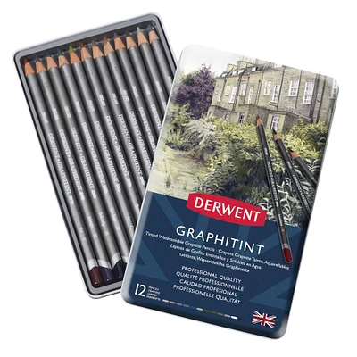 Derwent® Graphitint Pencil 12 Color Tin Set