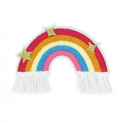 Iron-On & Adhesive Rainbow Tassel Embroidered Patch by Make Market®