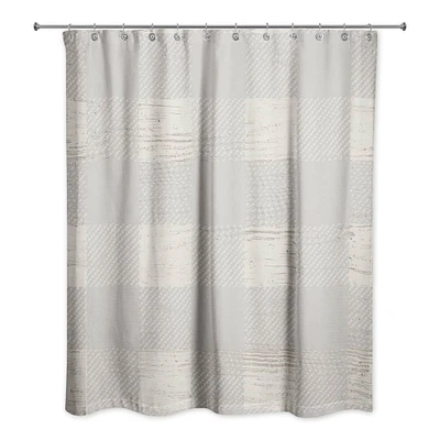 Gray Buffalo Check Shower Curtain